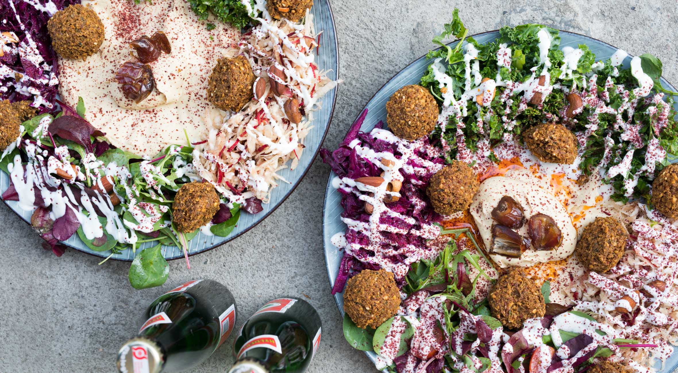 2 x falafelret + 2 x drikke hos Nordisk Falafel – Vegetarer & veganere valfarter til hip falafelbar