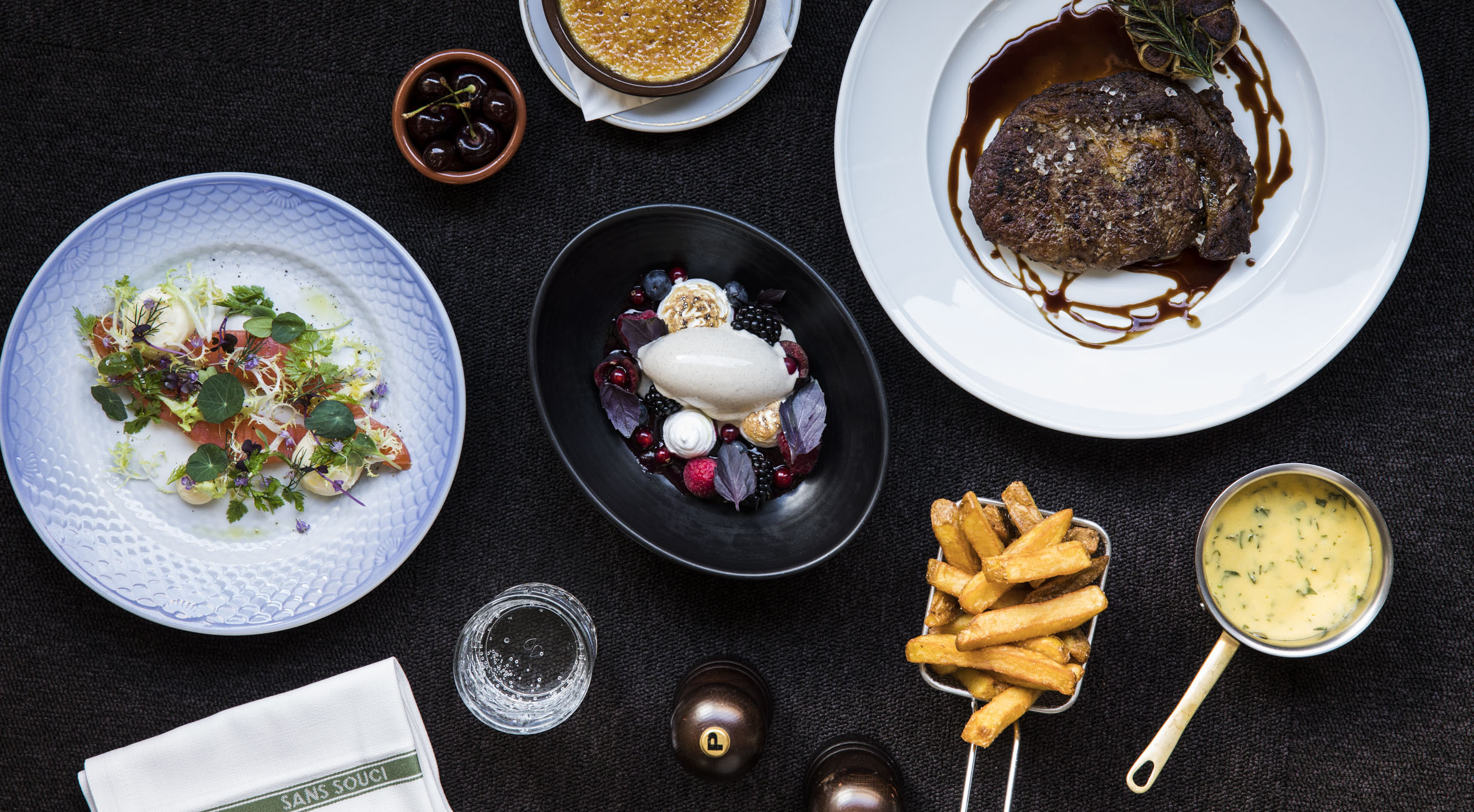 3-retters menu hos Sans Souci på Frederiksberg – Nyd fransk-nordisk gastronomi i historiske omgivelser