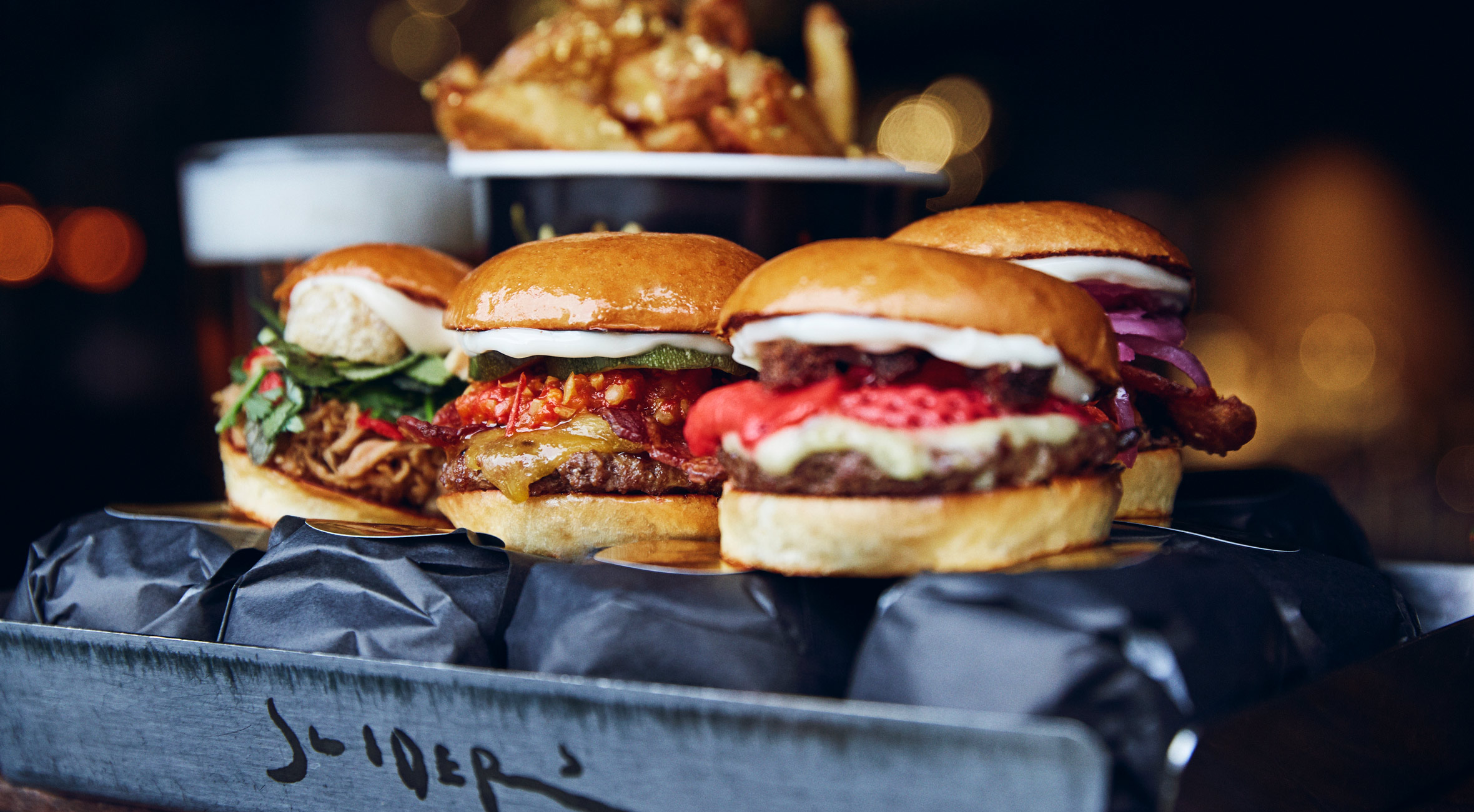 2 frokostmenuer hos Sliders på Nørrebro & Vesterbro – Hip fast food restaurant serverer gourmetburgere i miniformat